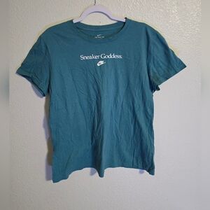 Blue Woman's Nike Sneaker Goddess T-Shirt